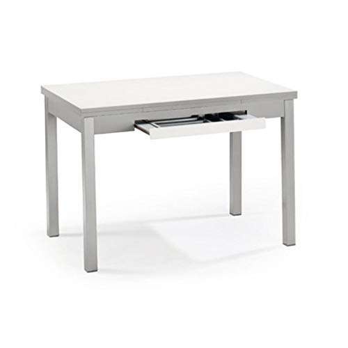 fanmuebles - Mesa de Cocina Extensible Marta con cajón - 120 x 80 cm