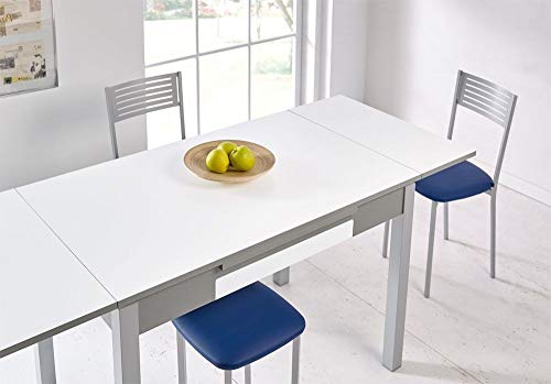 fanmuebles - Mesa de Cocina Extensible Marta con cajón - 120 x 80 cm