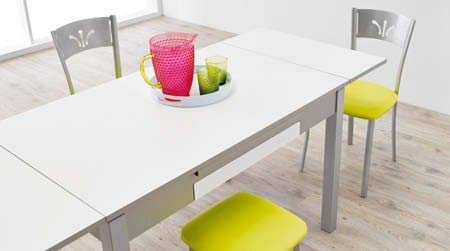 fanmuebles - Mesa de Cocina Extensible Marta con cajón - 120 x 80 cm