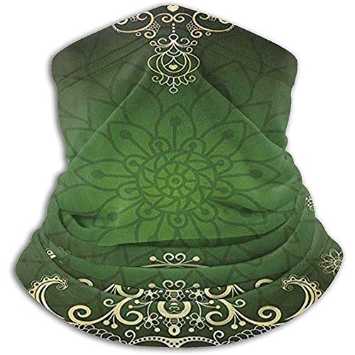 Fanqi Marco arabesco Sombra de loto Remolinos florales Corazones pequeños Puntos Calentador de cuello Polaina de cuello a prueba de viento Máscara facial Scarferes