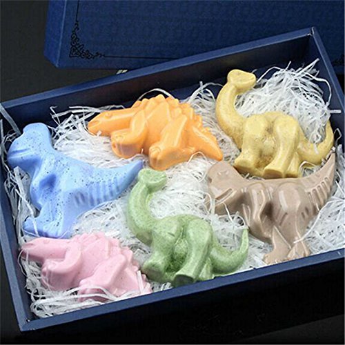 FantasyDay Premium Antiadherente Moldes para Tartas, Moldes de Silicona para Caramelos, Chocolate, Hornear, Tarta, Galletas, Jabón, Hielo - Cartón Dinosaurio
