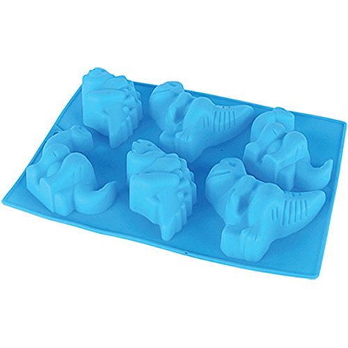 FantasyDay Premium Antiadherente Moldes para Tartas, Moldes de Silicona para Caramelos, Chocolate, Hornear, Tarta, Galletas, Jabón, Hielo - Cartón Dinosaurio