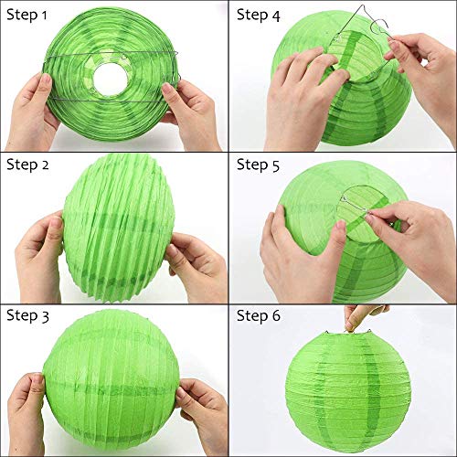 Farolillos de papel, chinos redondos de papel para colgar decoraciones con varios colores y tamaños para cumpleaños, bodas, fiestas de bebé, festivales