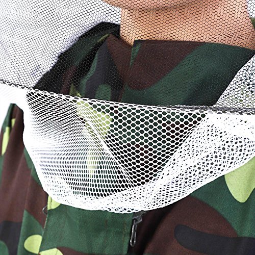 Fdit Socialme-EU Traje de Protección Conta Abeja Profesional Apicultor Mono Equipo de Apicultura Suministros de Jardinería(XXL)