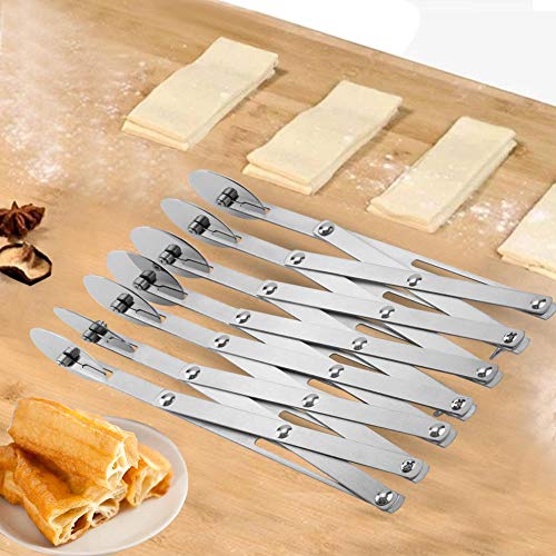 Fditt Herramienta Plegable de la Panadería de la Cocina de Los Pasteles de la Rueda del Cortador del Rodillo de la Pizza del Acero Inoxidable