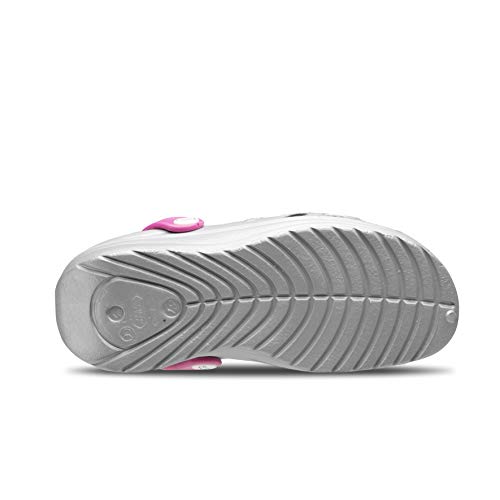 Feliz Caminar - Zuecos Sanitarios Asana Plata/Fuxia, 38
