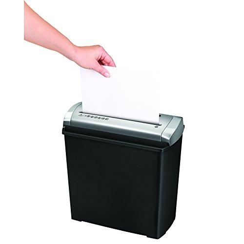 Fellowes Trito 2S - Destructora trituradora de papel, corte en tiras, 5 hojas, color negro