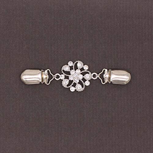 FENICAL 4pcs Vintage Clips de cadena Suéter Cadena Ropa Enlace Hebilla Cardigan Clip para ropa de vestir