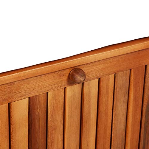 Festnight Banco Arcón Exterior Garden Bench Banco de Almacenaje Madera Maciza Acacia 120x63x84 cm