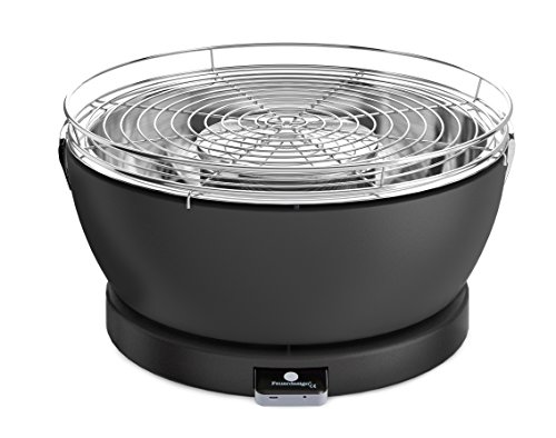 Feuerdesign Vesuvio Parrilla Mesa Carbón vegetal Antracita - Barbacoa (Parrilla, Carbón vegetal, 33 cm, 4 personas(s), Mesa, Plancha)