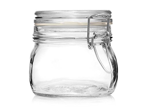 Fido Bormioli copas con Bügelverschluss 6 proporcionalmente | ropa de 500 ml | densidad del aire de conservación por el Drahtbügelverschluss Gummiring, así como los