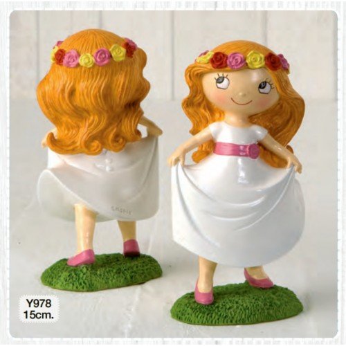 Figura comunión niña tarta GRABADA PERSONALIZADA figuras para pastel