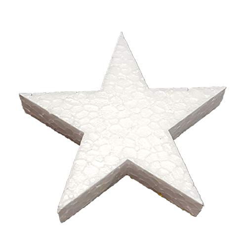 Figura en Forma de Estrella de 15Cm en poliestireno sin Pintar para Decoraciones y Navidad