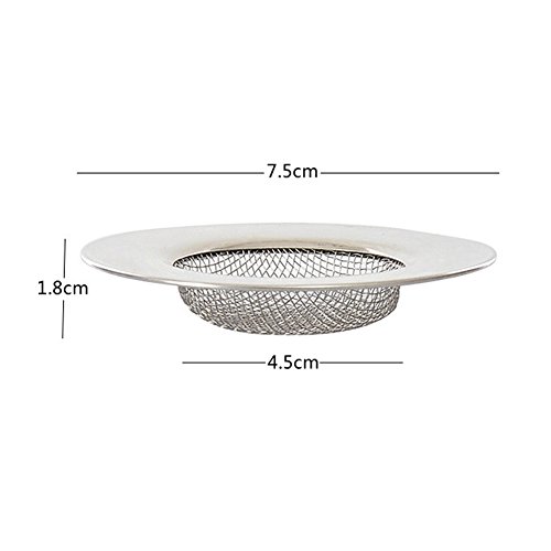 Filtro para fregadero de cocina de acero inoxidable grande bordo largo 10,8 cm Juego de 2