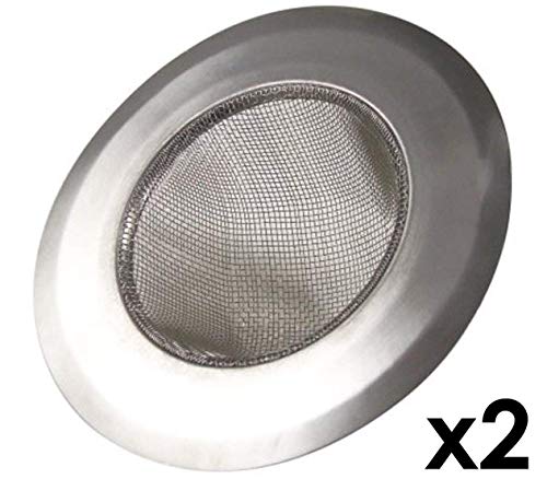 Filtro para fregadero de cocina de acero inoxidable grande bordo largo 10,8 cm Juego de 2
