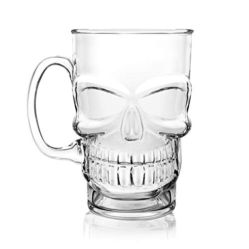 Final Touch - Vaso para pinta de cerveza, diseño con calavera en relieve