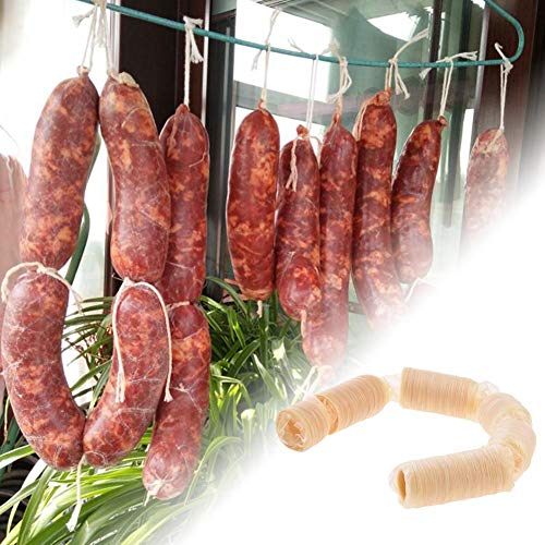 Findema 14M 26MM Tubo De Revestimiento La Máquina Hamburguesa Perro Cocinar Herramientas Tripas Comestibles Lazo Salami Carcasa Smokehouse Colágeno Asado Caliente Deshidratado Ahumado
