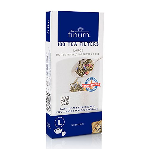 Finum - Filtros para té (Papel,100 Unidades, Talla L)