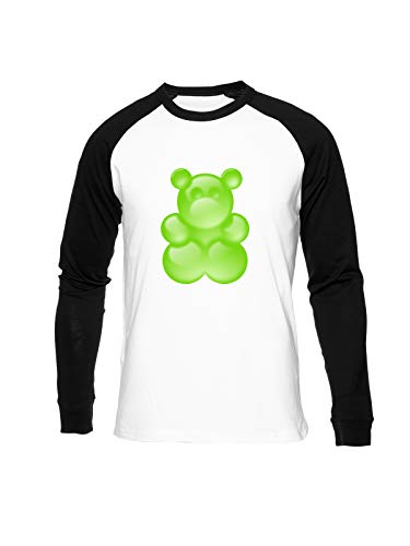 Fioze Verde Pegajoso Oso Camiseta Béisbol Unisex Cuello Redondo Baseball Unisex T-Shirt
