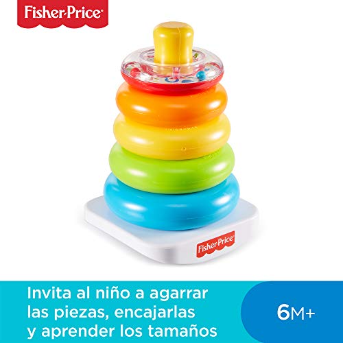 Fisher-Price - Pirámide balanceante - juguetes bebe 6 meses - (Mattel FHC92)