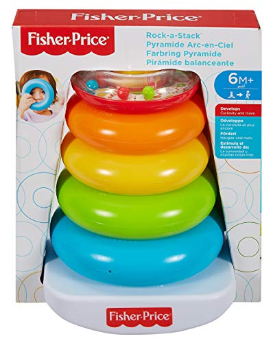 Fisher-Price - Pirámide balanceante - juguetes bebe 6 meses - (Mattel FHC92)