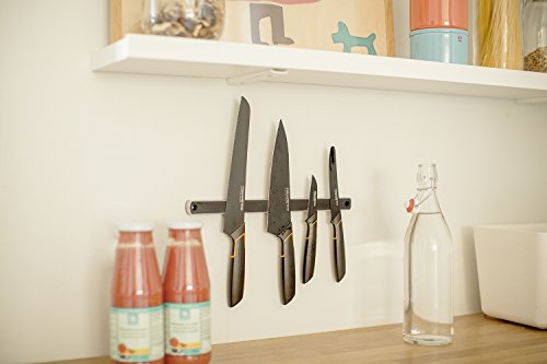 Fiskars Cuchillo para pelar, Diseño moderno, Hoja recta, Longitud total: 20 cm, Acero de calidad/Plástico, Edge, 1003091