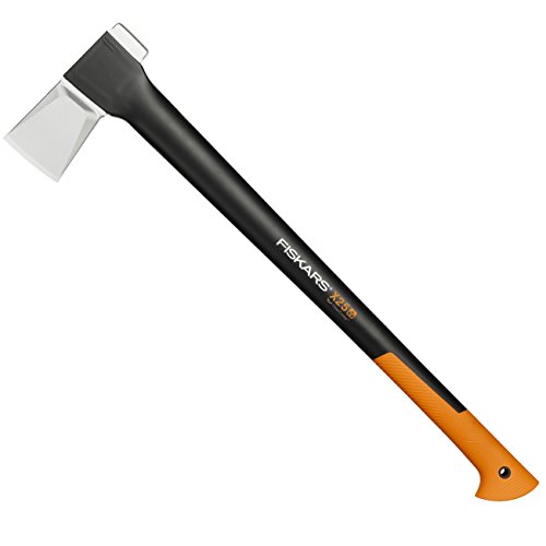 Fiskars Hacha, 2,4 kg, Estuche incluido, Longitud: 77 cm, Negro/Naranja, X25–XL, 1015643