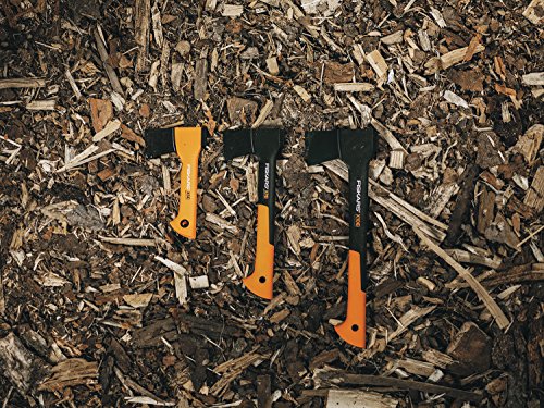 Fiskars Hacha pequeña de camping, Estuche incluido, Longitud: 23 cm, Peso: 564 g, Naranja, 1015617