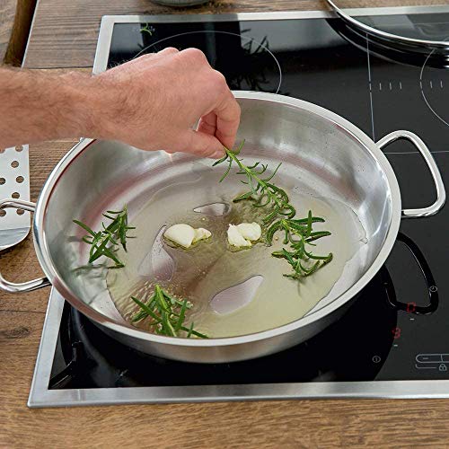 Fissler original-profi collection / Paellera de acero inoxidable (3,3 litros, Ø 28 cm), apta para cocinas de inducción, gas, vitrocerámica y eléctricas