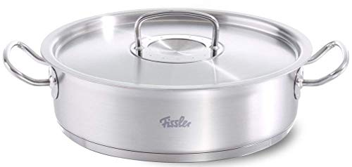 Fissler original-profi collection / Rustidera de acero inoxidable (3,4 litros, Ø 24 cm), con tapadera, apta para cocinas de inducción, gas, vitrocerámica y eléctricas