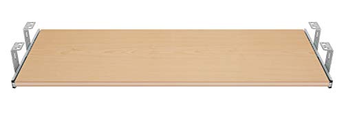 FIX&EASY Guías con bandeja 800X400mm tono arce maple, corredera extraible galvanizado 400mm, set cajón con extracto para porte teclado ratón laptop