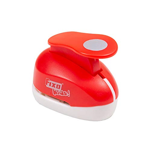 Fixo Kids 62651. Perforadora Especial Goma EVA con Forma de Círculo. 2,5cm. Tamaño Mediano, Rojo