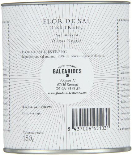 Flor de Sal d'Es Trenc Olivas Negras Flor de Sal - 150 gr