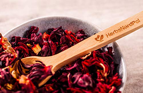 Flores de hibisco orgánicas HerbaNordPol | Egipcias | Hibiscus Premium | 1 Kg BIO | Pétalos sueltos grandes para té