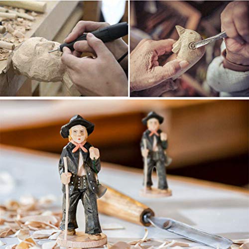 FOCCTS 10pcs Kit de Bloques de Talla de Hobby de Madera Blanda de Talla Superior Secado al Horno para Niños, Adultos, Principiantes y Expertos (10x2.5x2.5cm)
