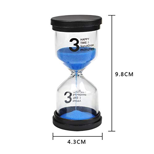 FOCCTS 6 pca Reloj de Arena con Temporizador Grabado 1/3/5/10/15/30 Minutos para Decorar Sala,Oficina y Habitacion