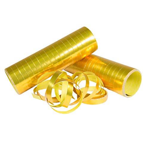 Folat B.V. Nuevo serpentinas, 3 Pack, Metallic Oro