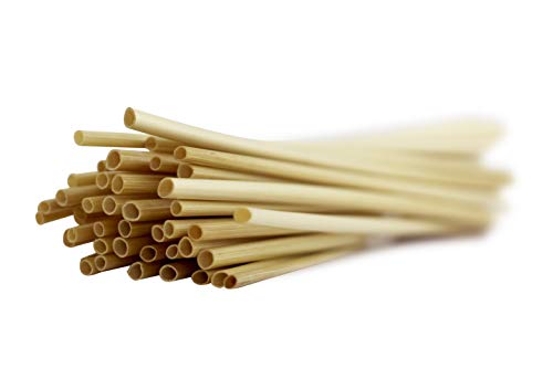 FOOGO Green Pajitas de trigo 200 unidades, desechables, alternativa de paja de plástico, orgánico, biodegradable, zumo y cóctel, respetuoso con el medio ambiente, sin gluten, bodas y fiestas