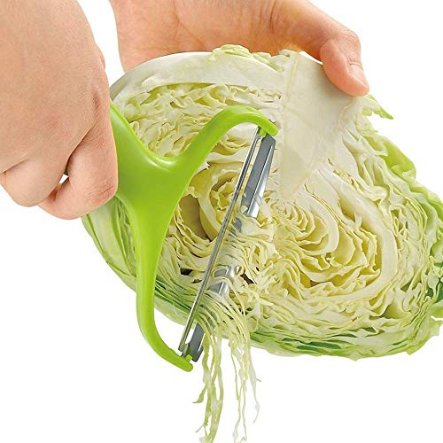 Forma-Y Pelador Hortofrutícola Pelador Acero Inoxidable Giratorio Hoja Repollo Rallador Boca Ancha Para Zanahoria Patata Fruta