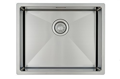 Fregadero de Cocina Mizzo Linea | Acero Inoxidable 304 | Montaje Bajo o Sobre Encimera o al Ras | Radio 10mm | 1 Seno | Espesor Acero 1.2mm (50x40)