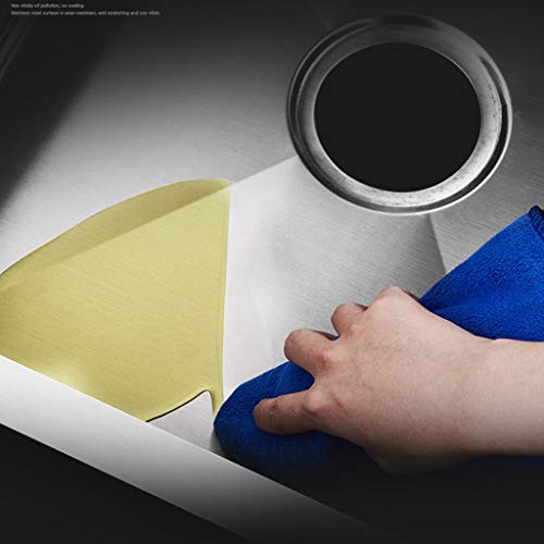 Fregadero de la Cocina del Acero Inoxidable 304 Solo Undermount Hecho a Mano Cepillado Drenador de Dibujo sin Costura Fregaderos Grandes Platos de Lavado 11.4 (Size : 630X450cm)