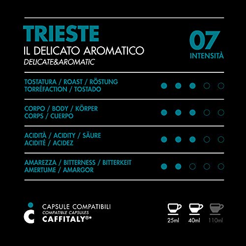 FRHOME - Caffitaly 100 Càpsulas compatibles - Il Caffè Italiano - Mezcla Trieste Intensidad 7