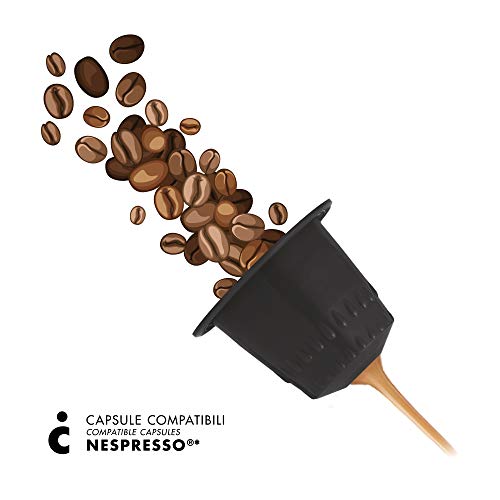 FRHOME - Nespresso 120 Cápsulas de Café compatibles - Il Caffè italiano - Tour d' Italia Kit de degustación con varias intensidades
