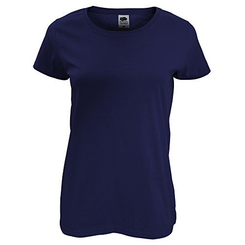 Fruit of the Loom - Camiseta de Manga Corta Ajustada Modelo Lady-Fit Original para Mujer (XS) (Azul Cielo)