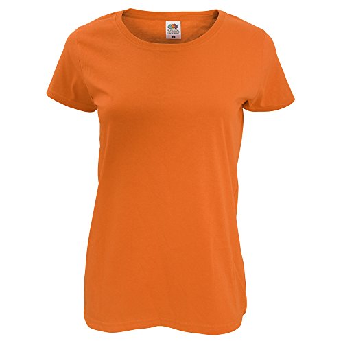Fruit of the Loom - Camiseta de Manga Corta Ajustada Modelo Lady-Fit Original para Mujer (XS) (Azul Cielo)