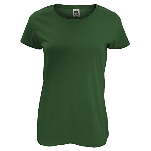 Fruit of the Loom - Camiseta de Manga Corta Ajustada Modelo Lady-Fit Original para Mujer (XS) (Azul Cielo)