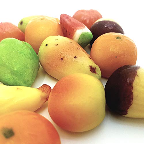 Fruta de pasta de almendra o mazápan, en estuche regalo. RAREZZE: productos típicos, cannoli, pasta de almendra, cassate, de pastelería artesanal siciliana
