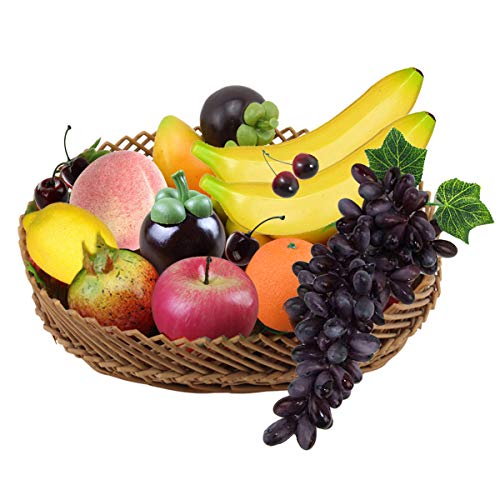 Frutas Artificiales Decoracion, Conjunto Frutta Finta decorativa en Realistico per la Decorazione 10 pezzi