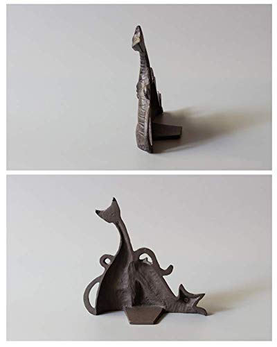 FSFF Topes de Puerta Bonitos de Hierro Fundido de Alta Resistencia, Estilo Antiguo, Animal Lindo Decorativo, cuña de Tope de Puerta de Estatua, Soporte de Puerta a Prueba de Viento para Patio, ja