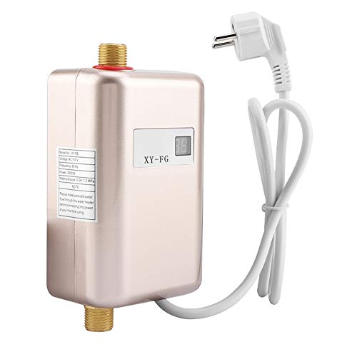 FTVOGUE 220V 3400W Mini eléctrico Sin Tanque Calentador instantáneo de Agua Caliente Baño Cocina Lavado(03)